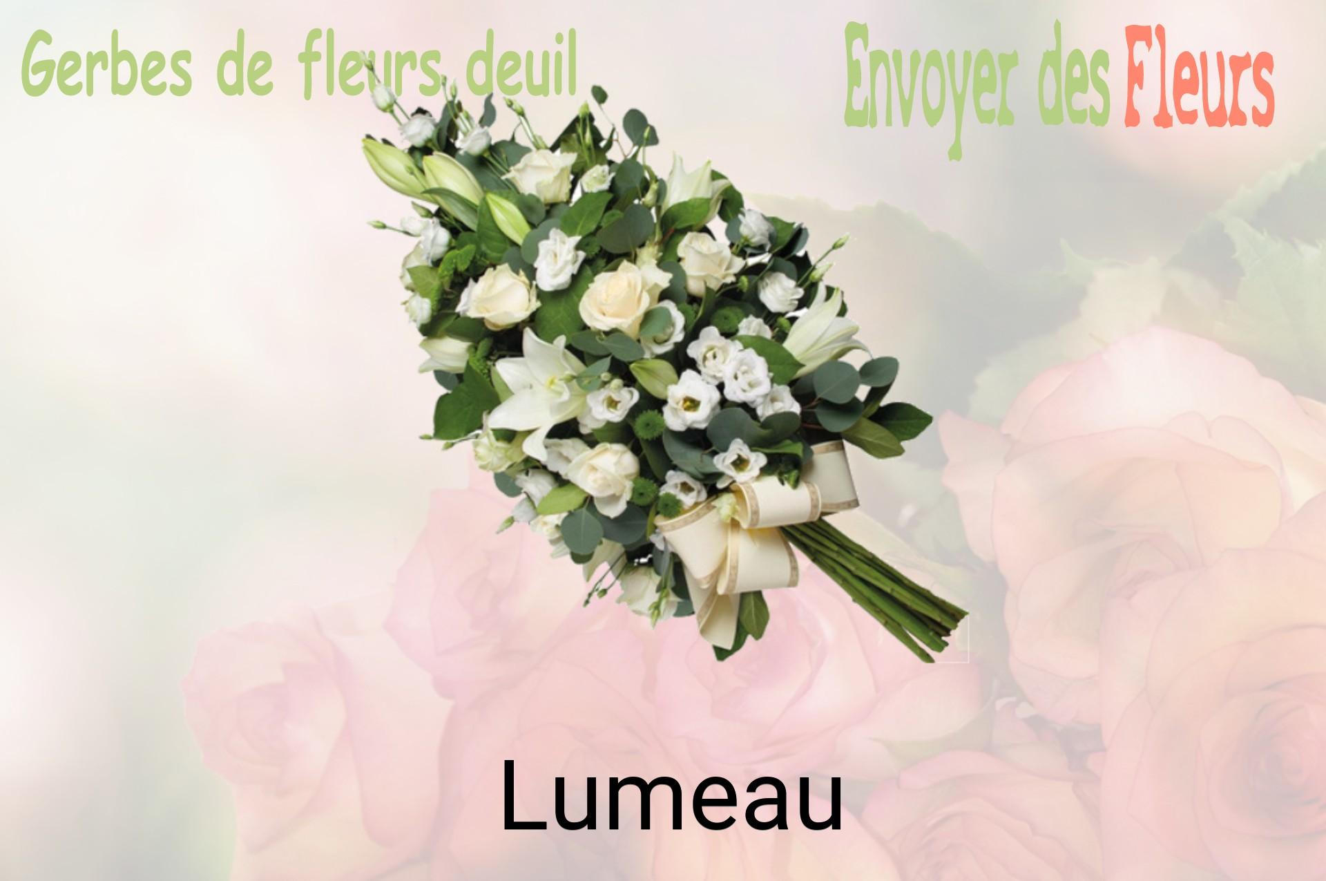 Gerbe de fleurs de deuil livrée à Lumeau